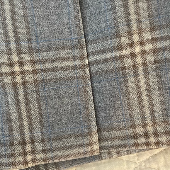 TRUSSINI made In Italy Super 130’s Wool Check Print Jacket Size 46R - Picture 6 of 11